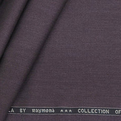 Raymond Men's T/R Self Slub Trouser Fabric Color Mild Wine