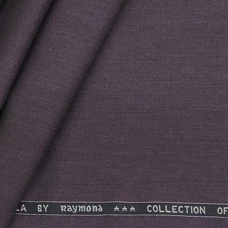 Raymond Men's T/R Self Slub Trouser Fabric Color Mild Wine