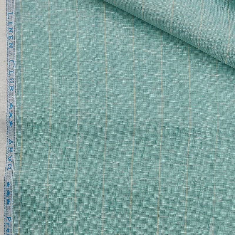 Linen Club Pure Linen 80 Lea Lining Shirt Fabric colour Sea Green
