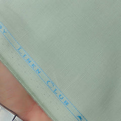 Linen Club Linen Blended Plain Shirt Fabric Colour Light Green