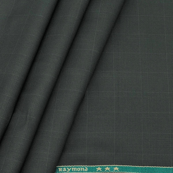 Trouser Fabric Raymond Polyester Viscose Check Color Green