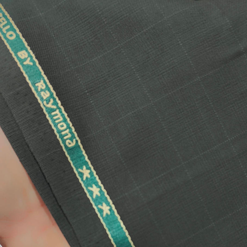 Trouser Fabric Raymond Polyester Viscose Check Color Green