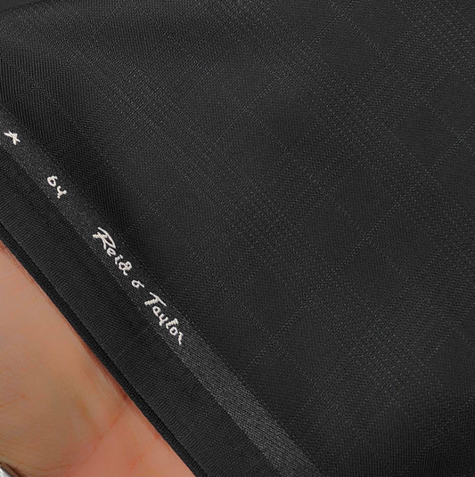 Trouser Fabric Reid & Taylor Polyester Viscose Check Color Black