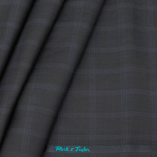 Trouser Fabric Reid & Taylor Polyester Viscose Check Color Blackish Grey