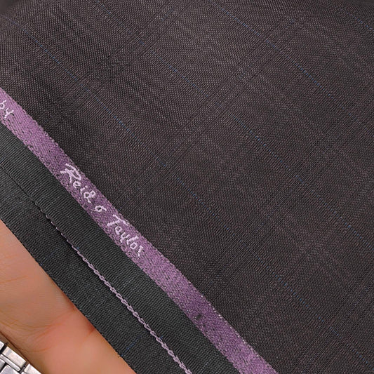 Trouser Fabric Reid & Taylor Polyester Viscose Mild Check Color Dark Wine