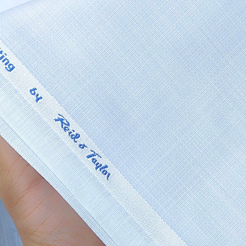 Trouser Fabric Reid & Taylor Polyester Viscose textured Color Light Blue