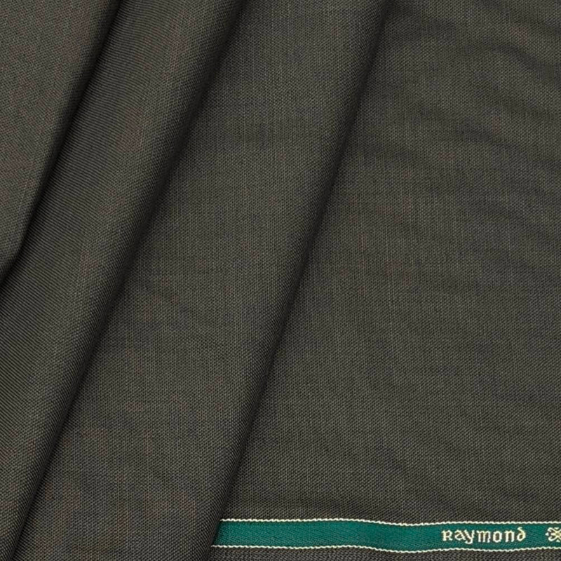 Trouser Fabric Raymond Wool Blended Plain Colour Mahendi Green