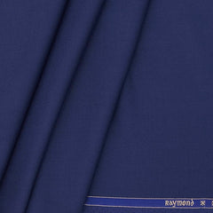 Trouser Fabric Raymond Wool Blended Plain Colour Wild Blue