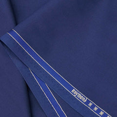 Trouser Fabric Raymond Wool Blended Plain Colour Wild Blue