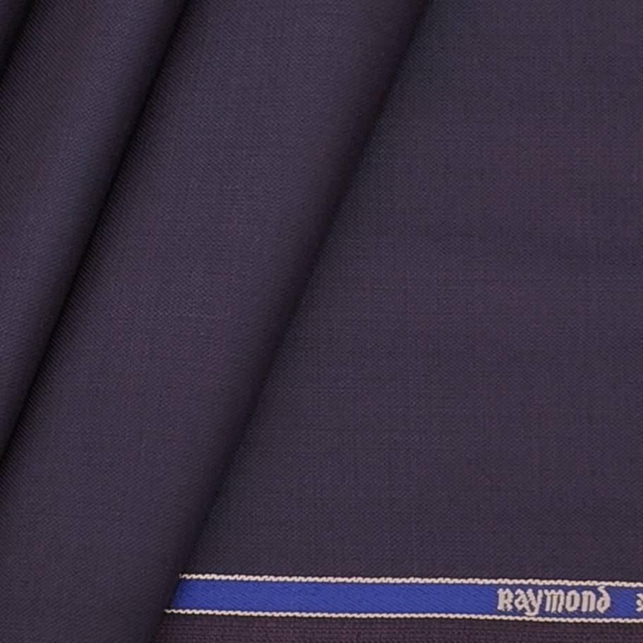 Trouser Fabric Raymond Wool Blended Plain Colour Wine