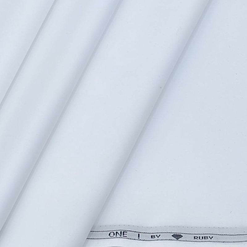 Shirt Fabric Ruby 50s Thick Giza Cotton Plain White
