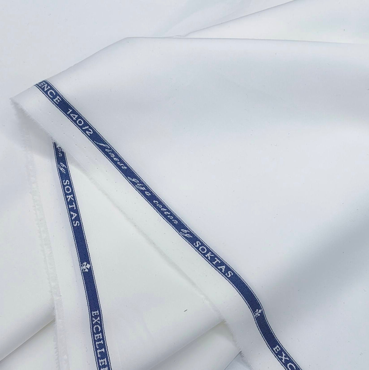 Shirt Fabric Soktas 140/2 Finest Giza Cotton Plain White