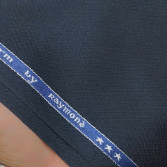 Trouser n Suit Fabric Any Length Raymond Matti Poly Viscose Plain Color Dark Blue