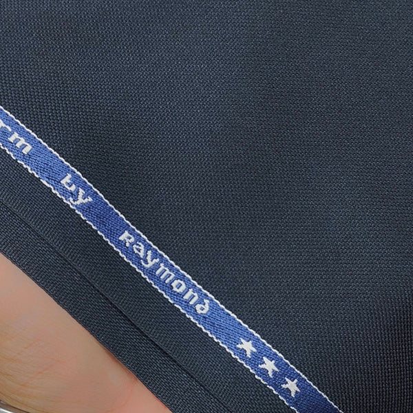 Trouser n Suit Fabric Any Length Raymond Matti Poly Viscose Plain Color Dark Blue