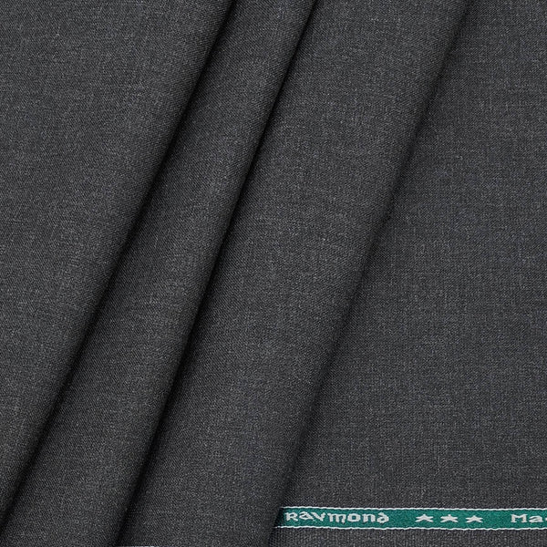 Trouser n Suit Fabric Any Length Raymond Matti Poly Viscose Plain Color Worsted Black