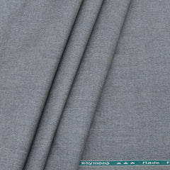 Trouser n Suit Fabric Any Length Raymond Matti Poly Viscose Plain Color Worsted Grey