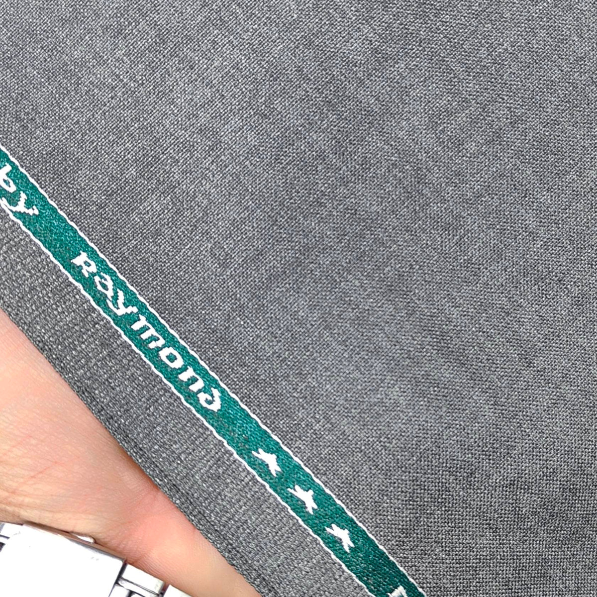 Trouser n Suit Fabric Any Length Raymond Matti Poly Viscose Plain Color Worsted Grey