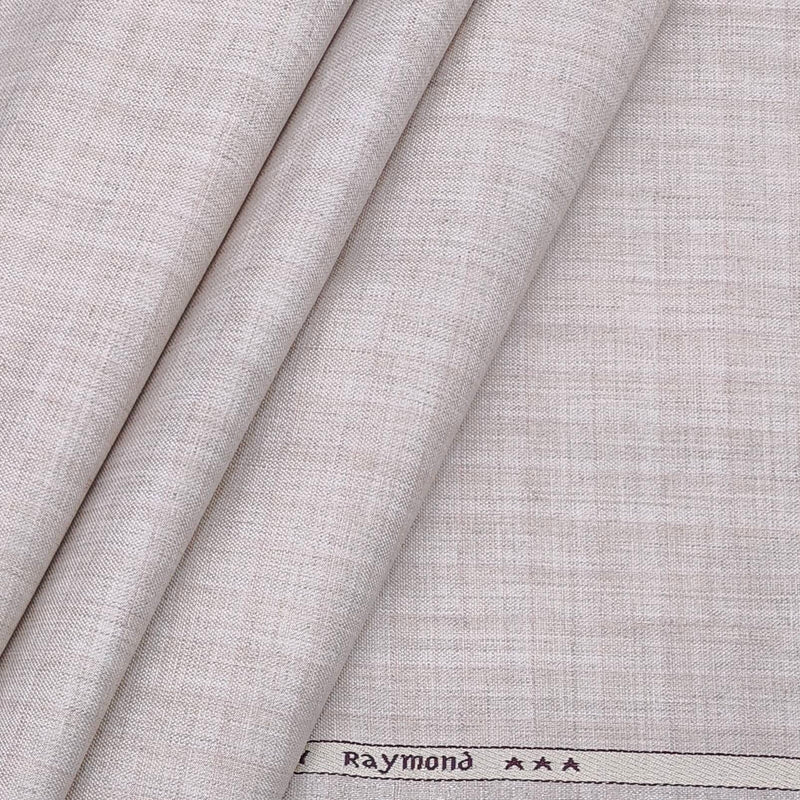 Trouser Fabric Raymond Polyester Viscose Self Check Color Plaster Brown