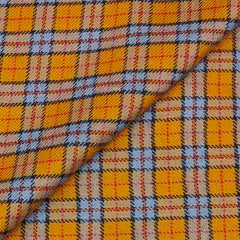 Warm Shirt Fabric Modella Check Colour Golden Brown