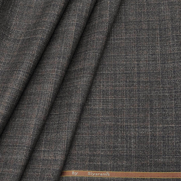 Trouser Fabric Siyaram Polyester Viscose Thick Self Texture Colour Dark Brown