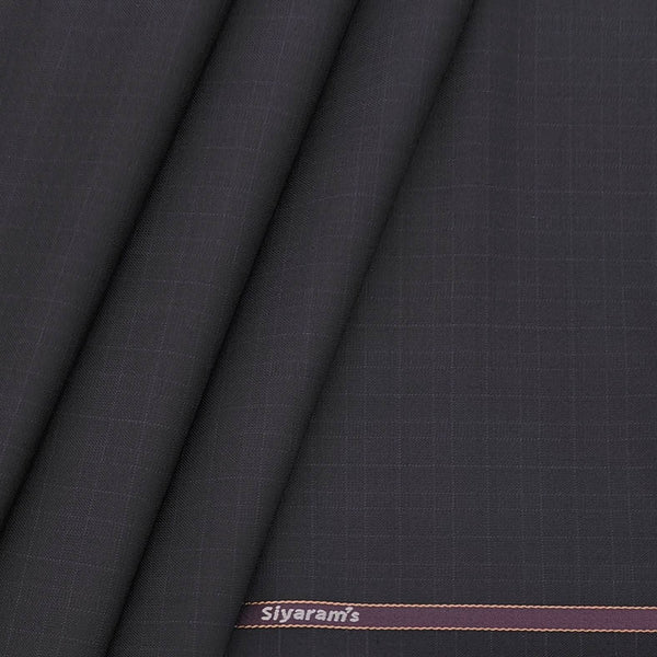 Trouser Fabric Siyaram Polyester Viscose Check Colour Mild Wine