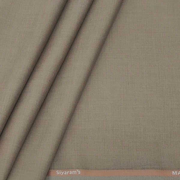 Trouser Fabric Siyaram Polyester Viscose Plain Colour Caramel Brown