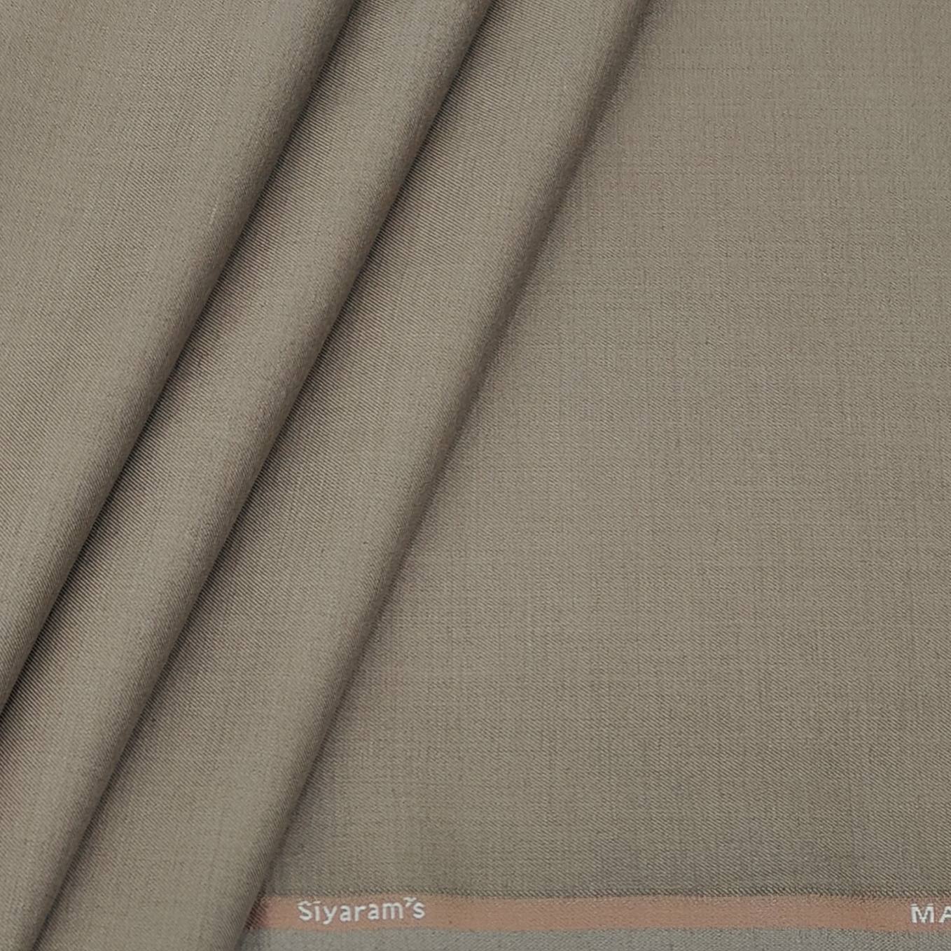 Trouser Fabric Siyaram Polyester Viscose Plain Colour Caramel Brown