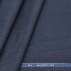 Trouser Fabric Siyaram Polyester Viscose Plain Colour Purplish Dark Blue