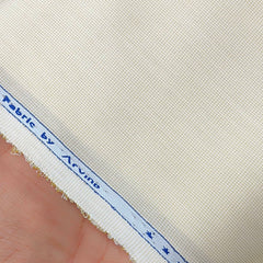 Shirt Fabric Arvind Polycotton Wrinkle Free Pin Lining Colour Tan Brown