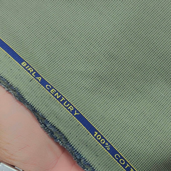 Shirt Fabric Birla Century 60s Giza Cotton Dobby Colour Elite Green