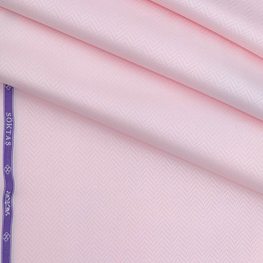 Shirt Fabric Soktas Giza Cotton Harrinbon Colour Heal Pink