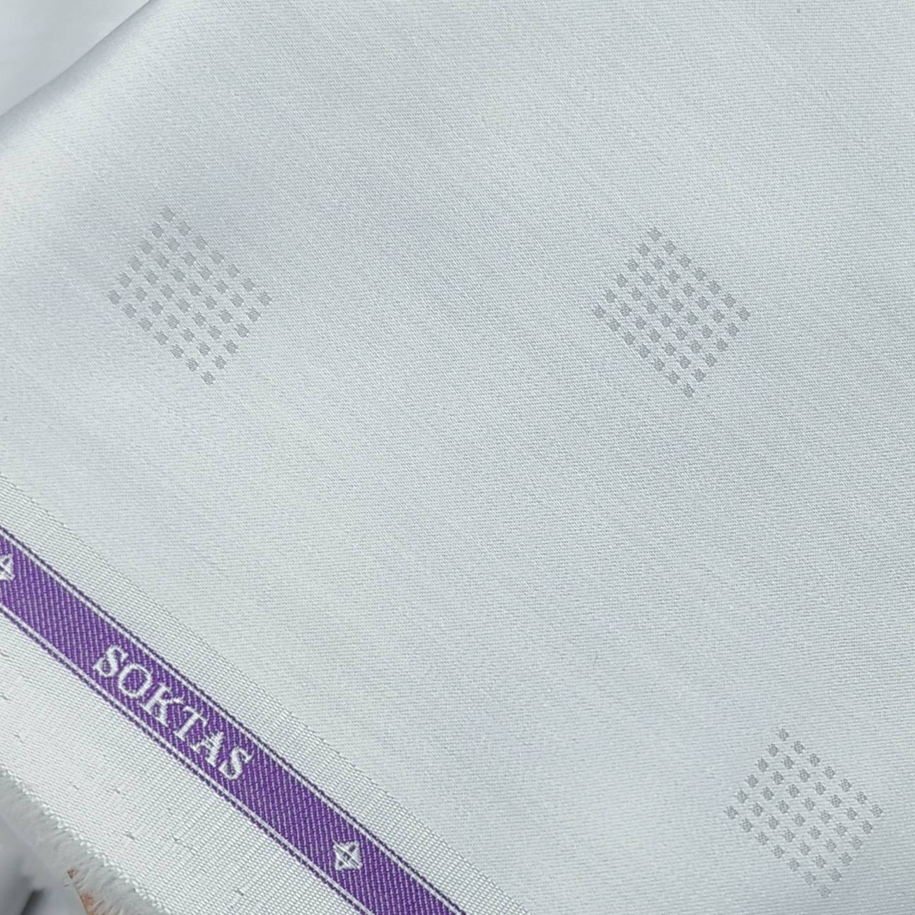 Shirt Fabric Soktas Giza Cotton Jacquard Butta Colour Mild Grey