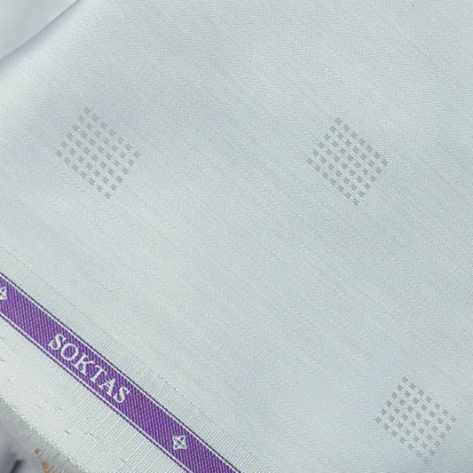 Shirt Fabric Soktas Giza Cotton Jacquard Butta Colour Mild Grey