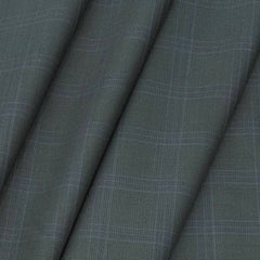 Trouser Fabric Raymond Wool Blended check Colour Phthalo Green