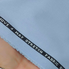 Trouser Fabric Graviera 4Way Lycra Premium Plain Color Soft Blue