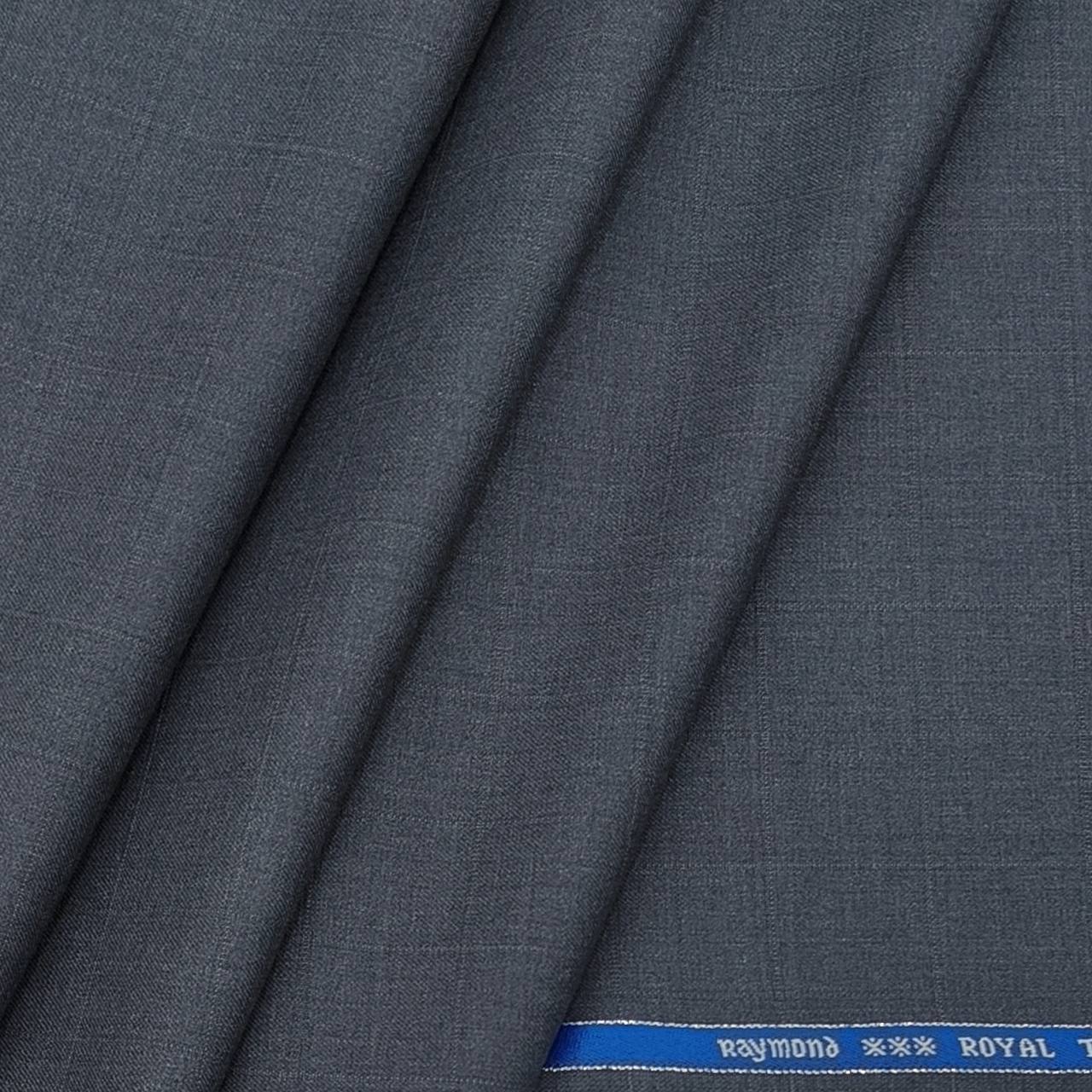 Trouser Fabric Raymond 120s Wool Blended Mild check Colour Dusty Grey