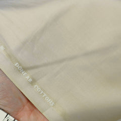 Trouser Fabric Donear Fine Pure Cotton Plain Colour Off Camel