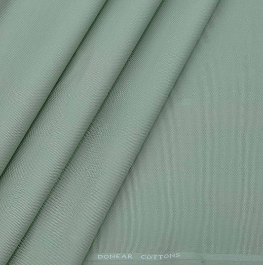 Trouser Fabric Donear Pure Cotton Self Textured Colour Mint Green