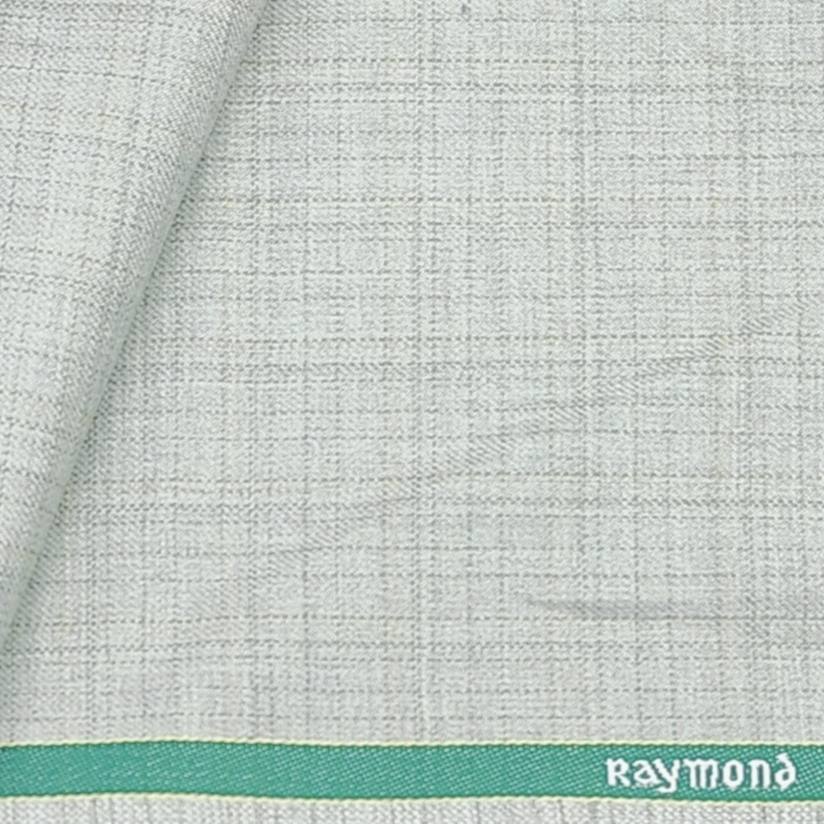 Trouser Fabric Raymond Polyester Viscose self Check Color Pistachio Green