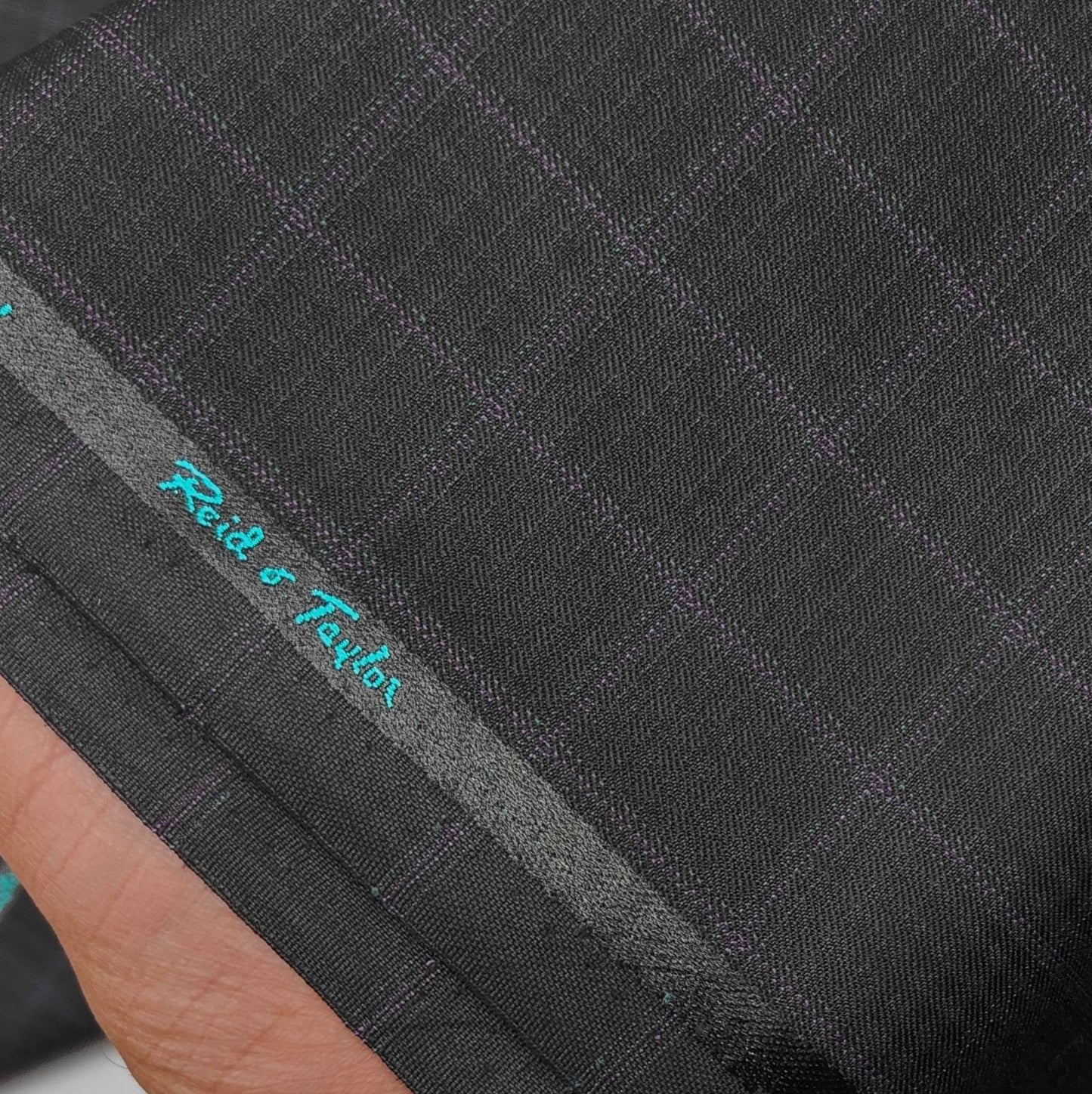 Trouser Fabric Reid & Taylor Polyester Viscose Check Color Black