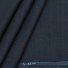 Trouser Fabric Siyaram Polyester Viscose Check Colour Dark Blue