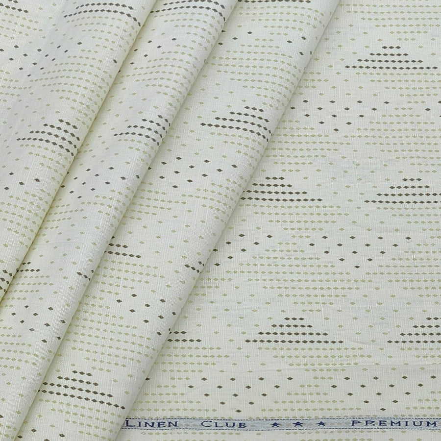Shirt Fabric Linen Club Linen Blended Printed Colour Tan Brown