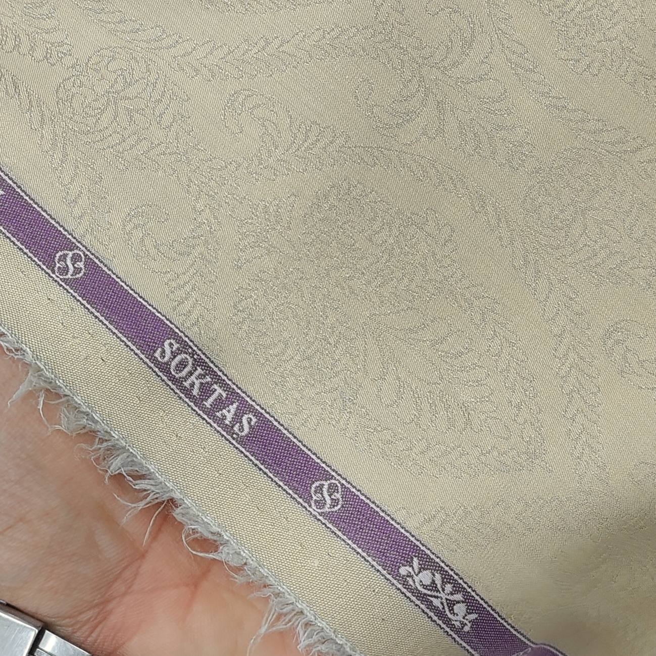 Shirt Fabric Soktas Giza Cotton Jacquard Colour Dust Brown