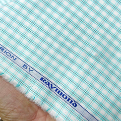 Shirt Fabric Raymond Premium 100% Cotton Check Colour Spring Green