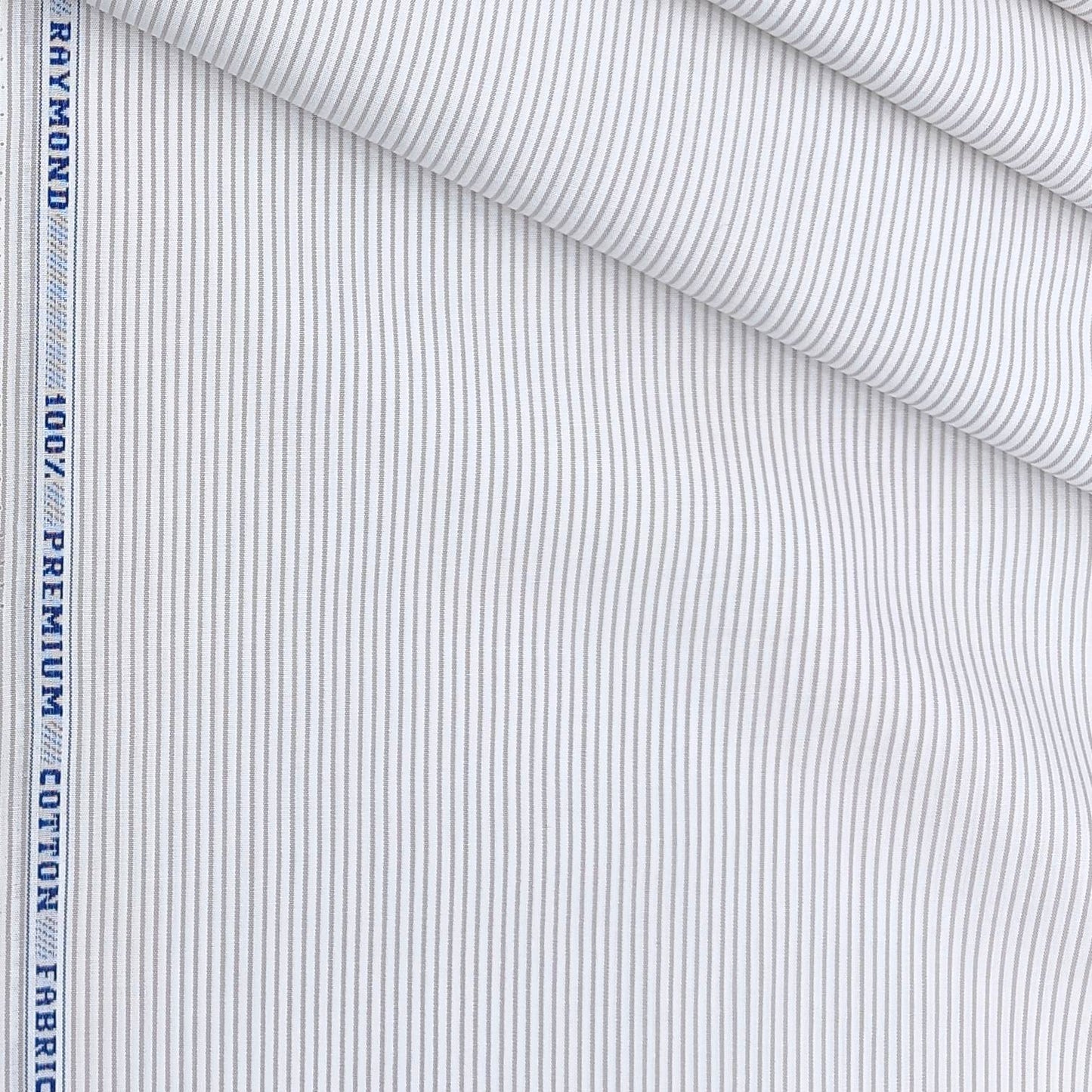 Shirt Fabric Raymond Premium 100% Cotton Pin Lining Colour Dirt Brown