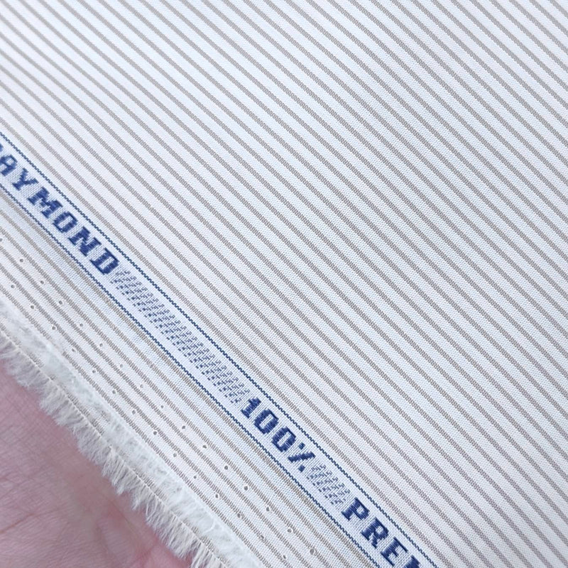 Shirt Fabric Raymond Premium 100% Cotton Pin Lining Colour Dirt Brown