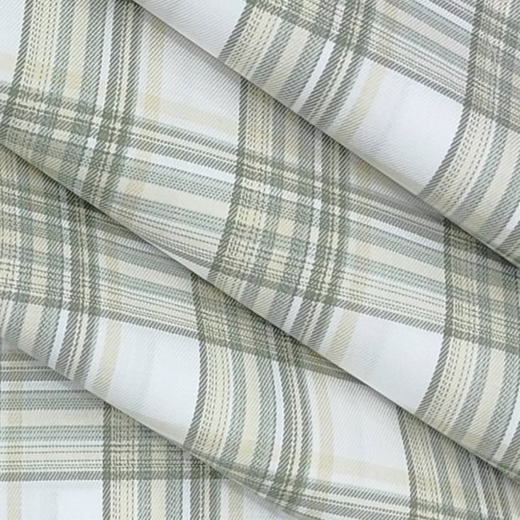 Shirt Fabric Soktas Giza Cotton Check Colour Green