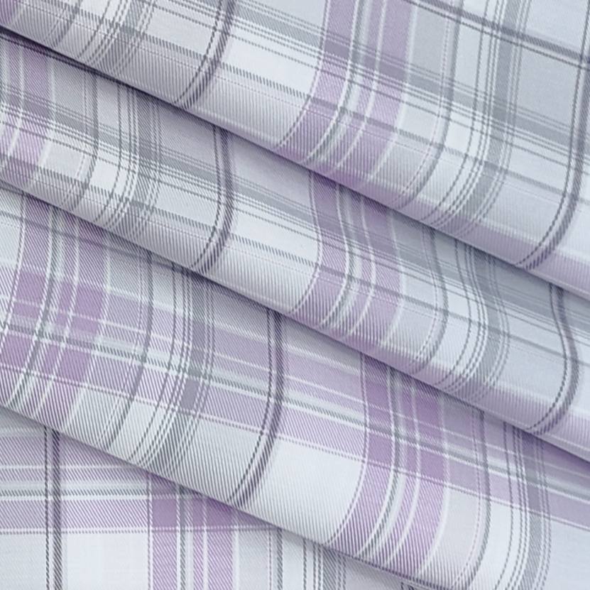 Shirt Fabric Soktas Giza Cotton Check Colour Lavender