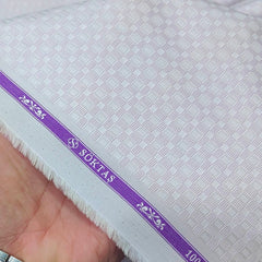 Shirt Fabric Soktas Giza Cotton Jacquard Dobby Colour Light Lavender