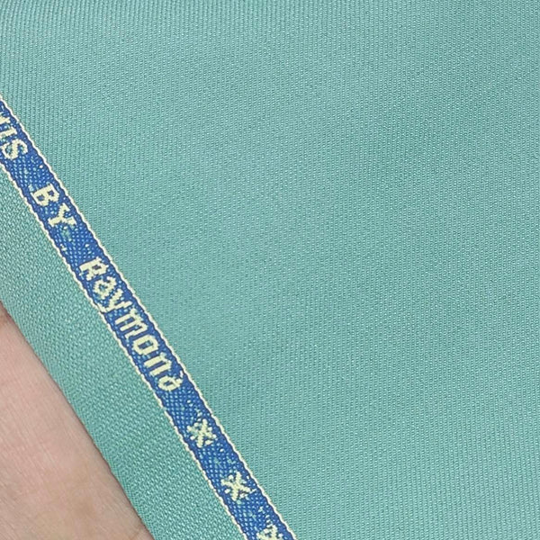 Trouser Fabric Raymond PolyViscose Plain Color Turquoise Green